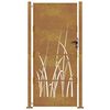vidaXL Garden Gate 39.4x78.7" Corten Steel Grass Design