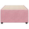 vidaXL Bed Frame Pink Velvet (100% polyester), Plywood, Engineered wood
