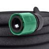 vidaXL Garden Hose Black Rubber 82 ft Expandable Garden Hose
