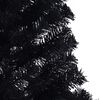 vidaXL Artificial Pre-lit Christmas Tree Black 94.49 in PVC