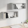 vidaXL Wall Cube Shelf Set of 2 Grey Sonoma Engineered wood