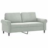 vidaXL Sofa Set Light Grey Velvet, Metal, Plywood, PP Cotton 2-Seater