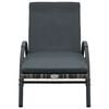 vidaXL Sun Lounger Anthracite PE rattan 78.7 in long and 25.6 in wide