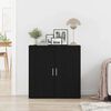 vidaXL Sideboard Black Oak 31.10 x 14.96 x 31.50 in Engineered Wood
