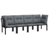 vidaXL Garden Lounge Set Black and Grey