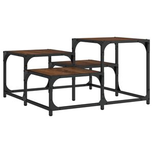 vidaXL Coffee Table Brown Oak Engineered wood, metal Medium