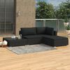 vidaXL Patio Lounge Set Set of 4 Black