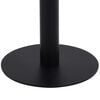 vidaXL Bistro Table Dark brown, black MDF, steel 19.7 x 19.7 x 29.5 in