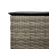 vidaXL Garden Bar Set Grey PE Rattan Large Removable Covers