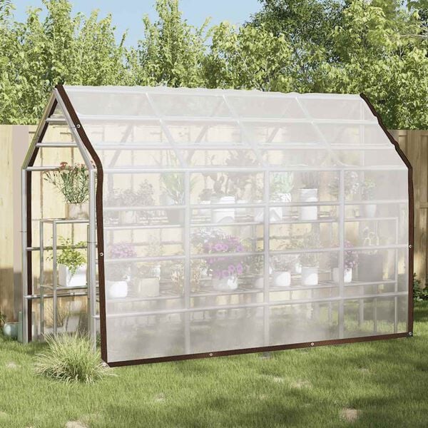 vidaXL Plant Cover Transparent with black edges Polyethylene 3 x 5 ft