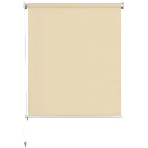 vidaXL Roller Blind Cream High-density polyethylene (HDPE) 70.9x55.1 in