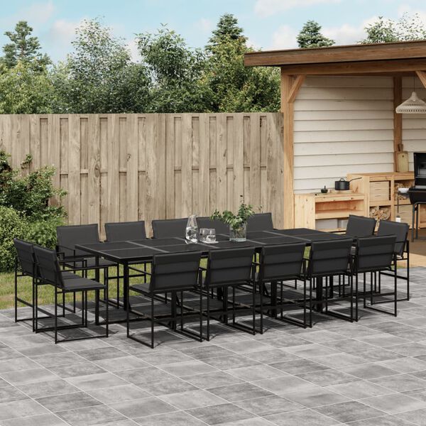 vidaXL Garden Dining Set Black