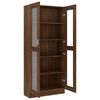 vidaXL Display Cabinet Brown Oak Engineered wood, glass Tall