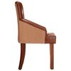 vidaXL Chair Set of 2 Brown Goat Leather Medium Dining Chair