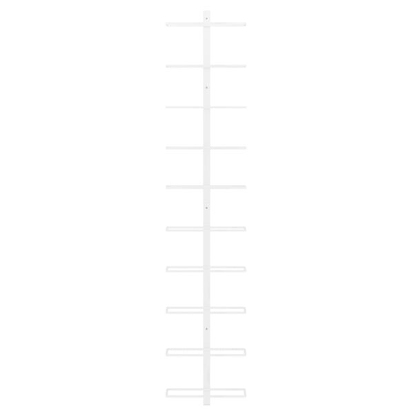 vidaXL Wall-mounted Wine Rack for 10 Bottles White Metal