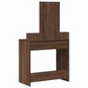 vidaXL Dressing Table with Drawer Brown Oak 31.10 x 16.14 x 55.12 in