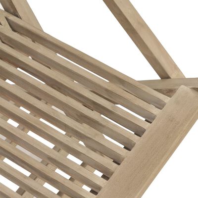 vidaXL Folding Patio Chairs 4 pcs Gray 22"x24"x35" Solid Wood Teak