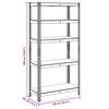 vidaXL 5-Layer Storage Shelf Anthracite Steel&Engineered Wood