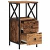 vidaXL Bedside Cabinet Old wood Engineered wood, Metal Moderate