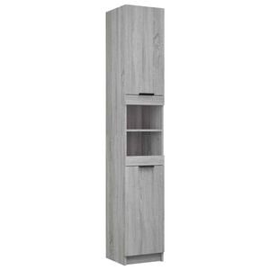 vidaXL Bathroom Cabinet Grey Sonoma Engineered Wood Tall