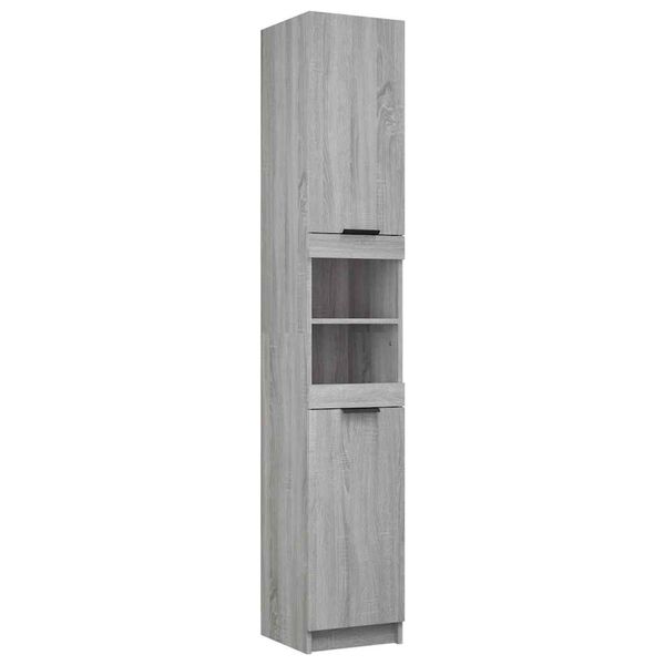 vidaXL Bathroom Cabinet Grey Sonoma Engineered Wood Tall