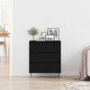 vidaXL Sideboard Black Oak 23.62 x 13.78 x 27.56 in Engineered Wood