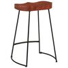 vidaXL Bar Stool Set of 2 Natural Mango Wood Solid Mango Wood Standard