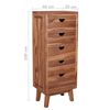 vidaXL Sideboard Natural Teak Solid Teak Wood Medium Sideboard