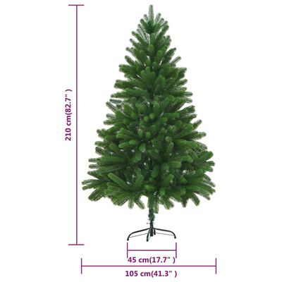 vidaXL Artificial Pre-lit Christmas Tree with Ball Set 82.7" Green