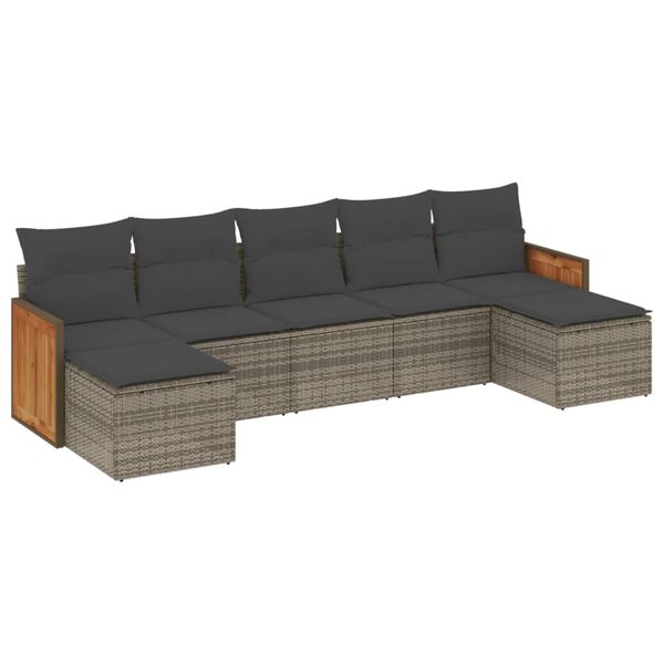 vidaXL Garden Sofa Set Dark Grey