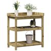 vidaXL Potting Table Natural Pine Treated Pine Wood Medium Potting Table