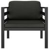 vidaXL Garden Lounge Set Anthracite Aluminum 3 Piece Set Modular