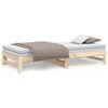 vidaXL Day Bed Natural Wood Solid pine wood Double Pull-Out Day Bed