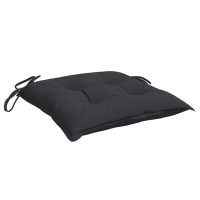 vidaXL Chair Cushions 6 pcs Black 19.7"x19.7"x2.8" Fabric