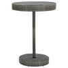vidaXL Garden Bar Set Grey PE rattan, steel, polyester fabric Footrest