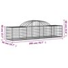 vidaXL Gabion Basket Set of 4 Silver Galvanized Iron Large Durable