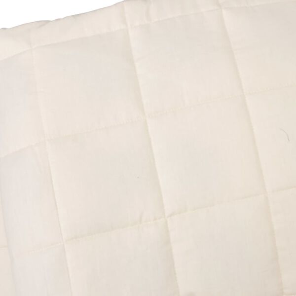 vidaXL Weighted Blanket Light Cream 100% Cotton, Polyester, Glass Beads