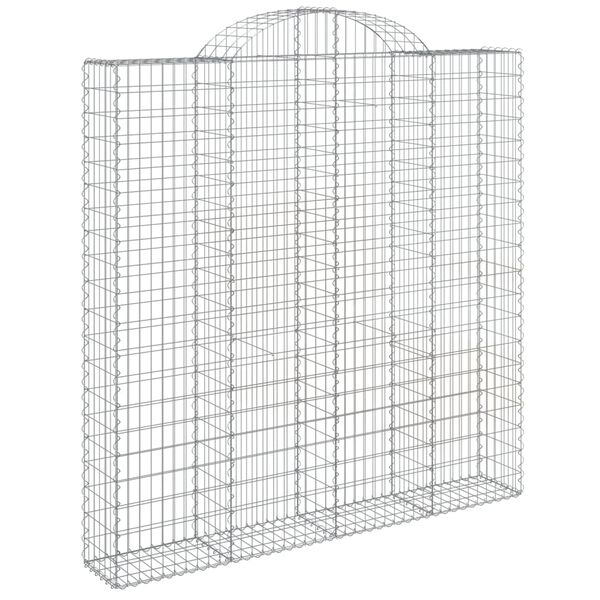 vidaXL Gabion Basket Silver Galvanized Iron Large Durable