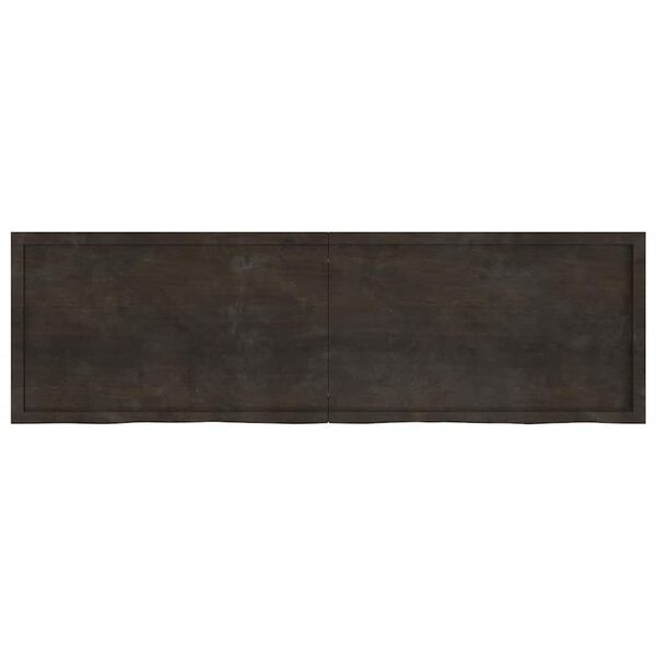vidaXL Bathroom Countertop Dark Brown 78.7 x 23.6 x (0.8-1.6) " Treated Solid Wood