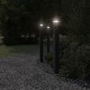 vidaXL Outdoor Floor Lamp Set of 3 Black