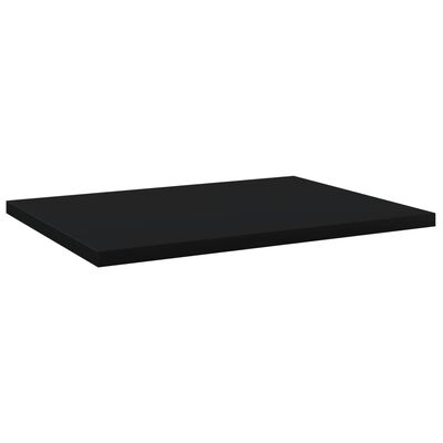vidaXL Bookshelf Boards 4 pcs Black 15.7"x11.8"x0.6" Engineered Wood