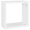 vidaXL Cube Shelf Set of 2 White Engineered wood 11.8 x 5.9 x 11.8 in