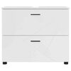 vidaXL Bathroom Cabinet High Gloss White 30.12 x 13.78 x 25.20 in