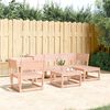 vidaXL Garden Lounge Set Natural wood Solid Douglas wood 5 Piece Set