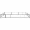 vidaXL Dog Kennel Black Steel 387.5 sq ft Durable Dog Kennel