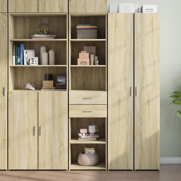 vidaXL Highboard Sonoma oak Engineered wood Tall Highboard Rectangular