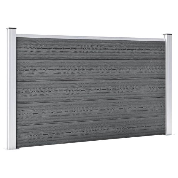 vidaXL Garden Fence WPC 139"x41.7" Gray