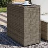 vidaXL Garden Side Table Grey and black