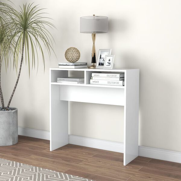 vidaXL Console Table White Engineered Wood Compact Storage