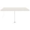 vidaXL Retractable Awning Cream Powder-coated aluminum 157.5 x 118.1 in